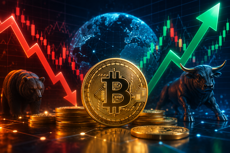 Giá Bitcoin biến động do cung cầu, tâm lý thị trường, dòng tiền tổ chức và tin tức vĩ mô. 